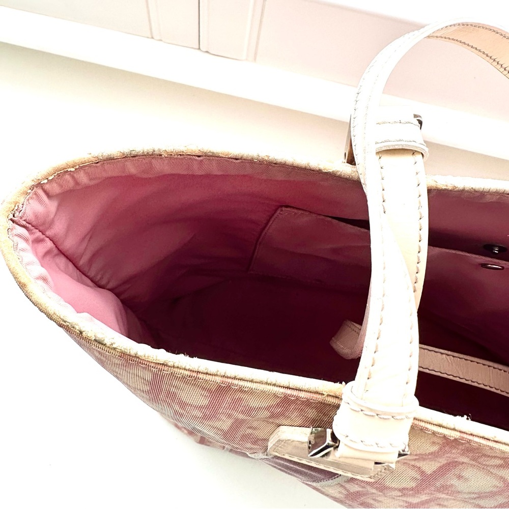 Christian Dior Pink Coated Canvas No. 2 Trotter Tote Bag. - Picture 5 of 16